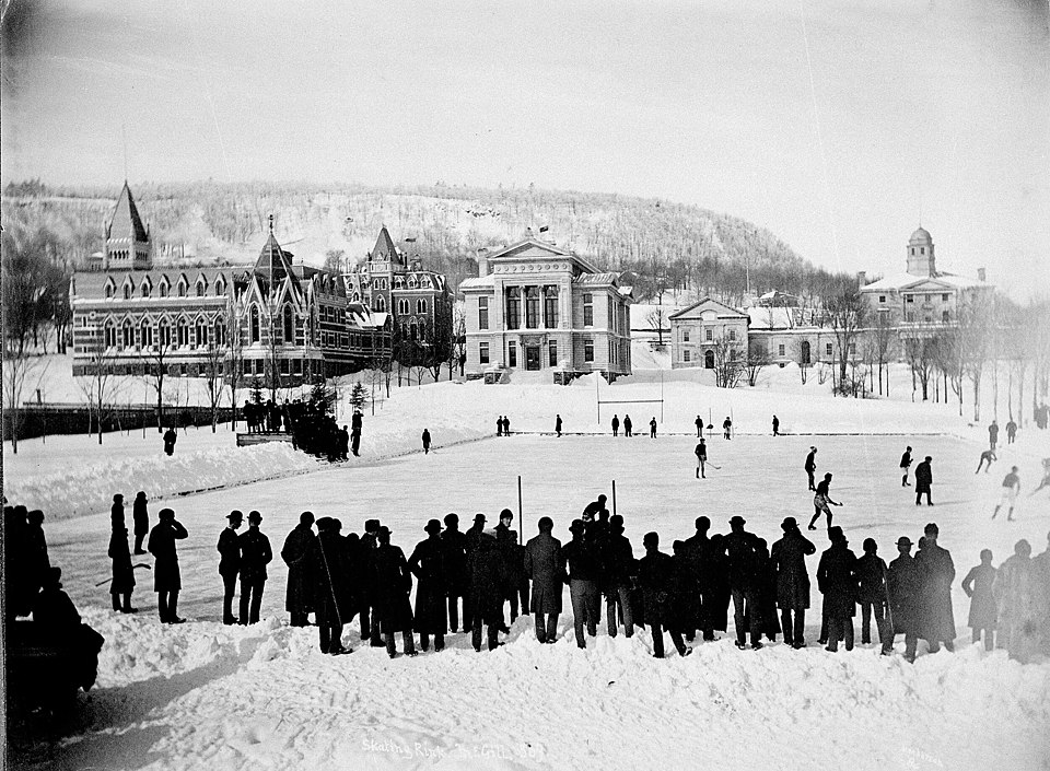 Illustration: First Indoor Ice Hockey Game — Montreal 1875